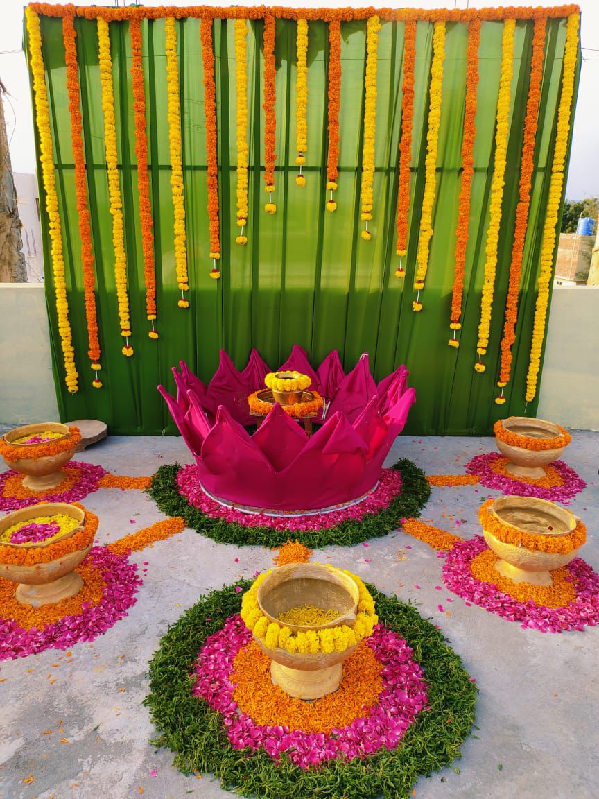 Celebrate Culture With Our Vibrant & Classy Traditional Haldi Decor