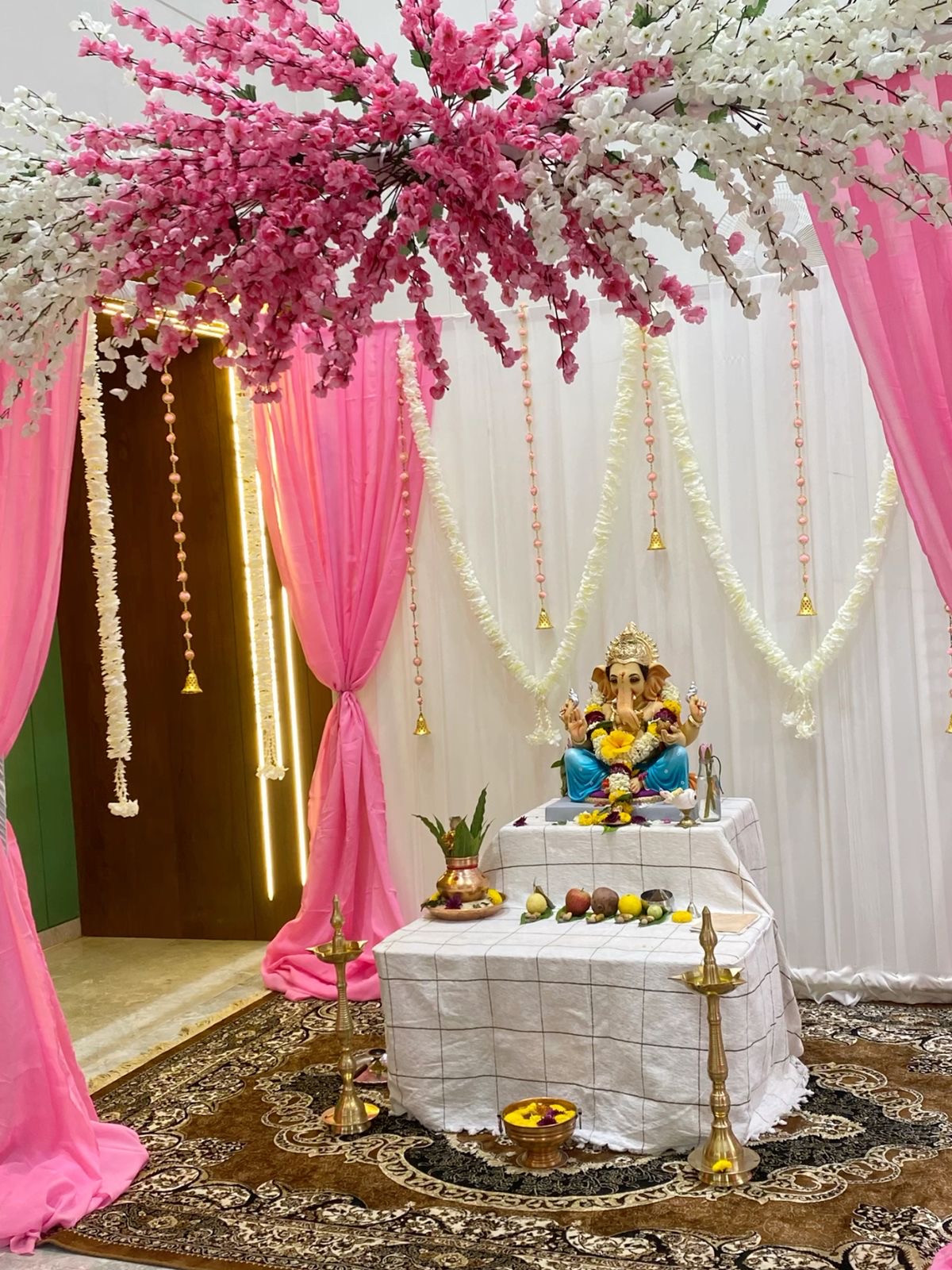 Creating a Spiritual Pooja Backdrop In Cabana Style